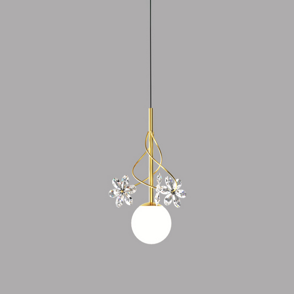 Pendente Flowers Cristal - metal, vidro e cristal