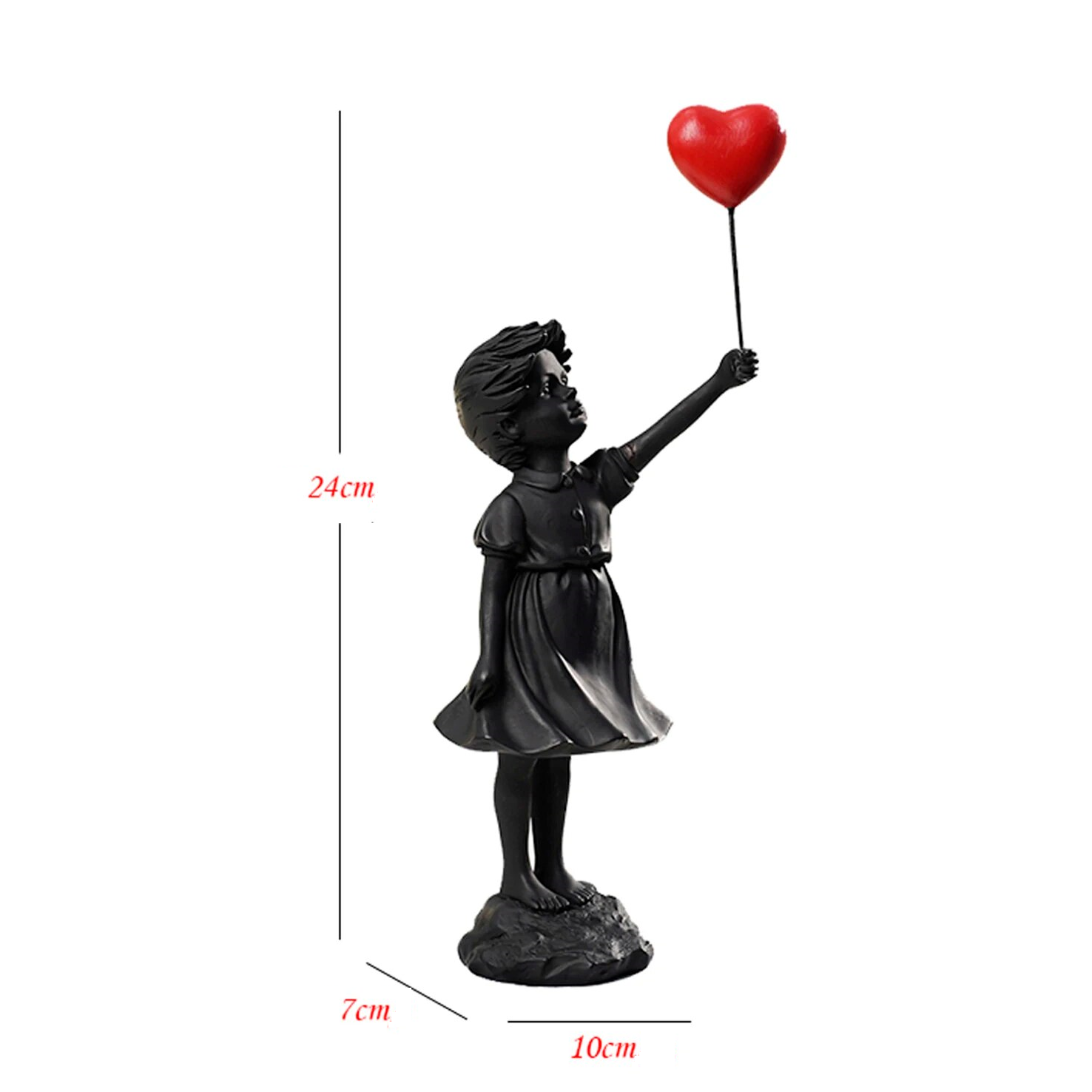 Escultura decorativa Flying Love - arte contemporânea