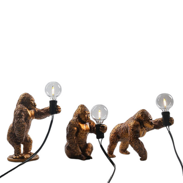Mini luminária Gorilla - design criativo contemporâneo