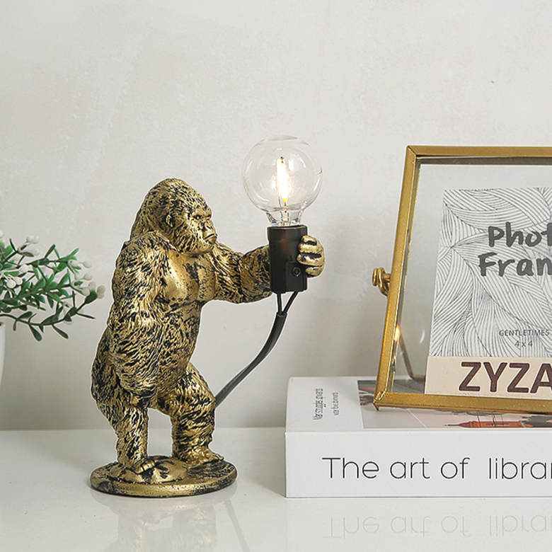 Mini luminária Gorilla - design criativo contemporâneo