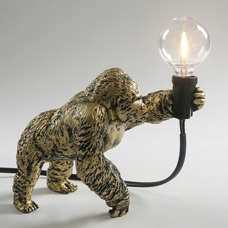 Mini luminária Gorilla - design criativo contemporâneo