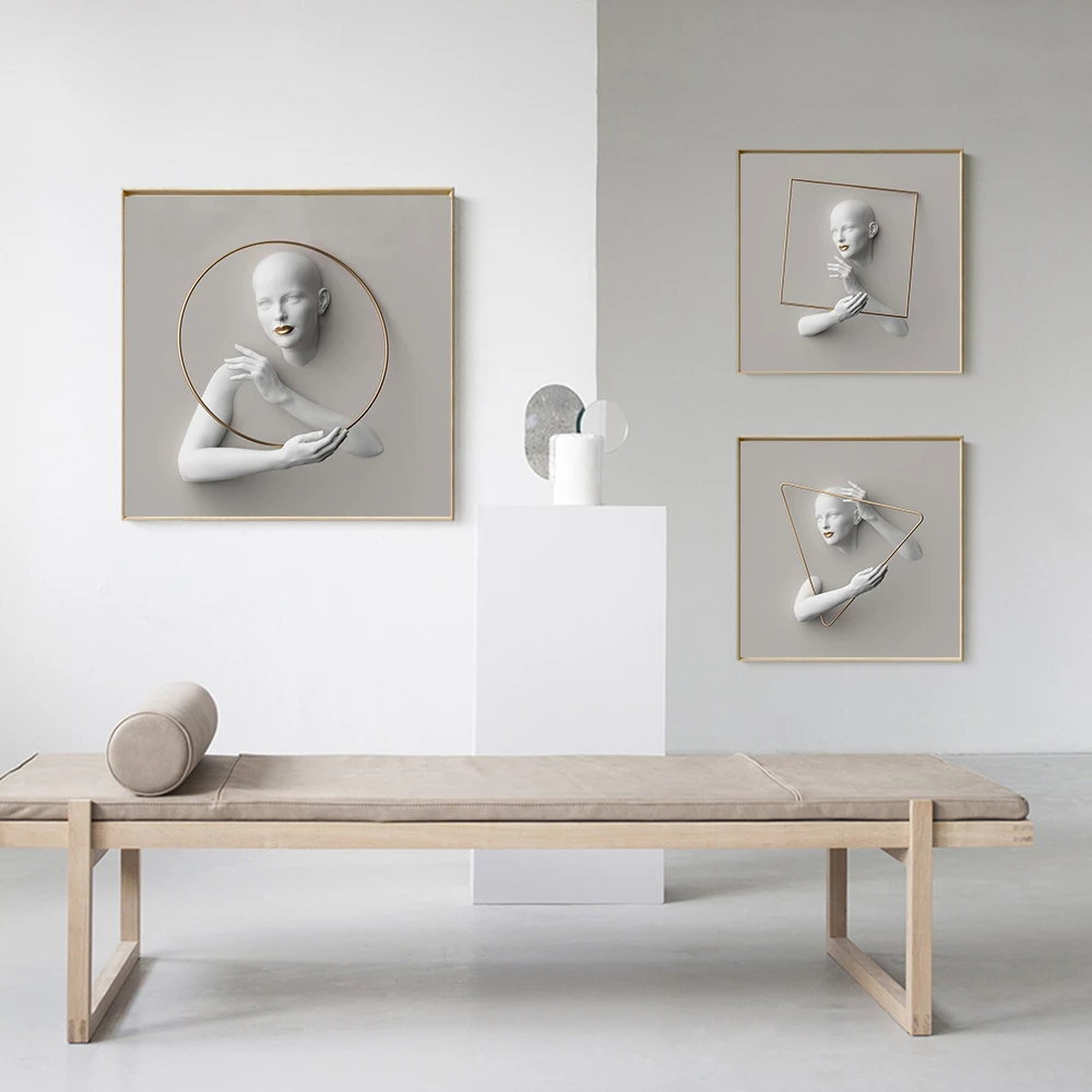 Telas Humanity - impressão 3D em canvas a prova d"agua