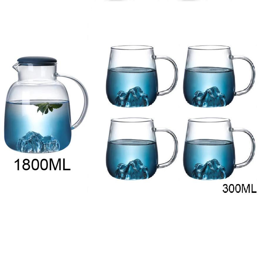 Jogo Jarra & Copos Blue Iceberg