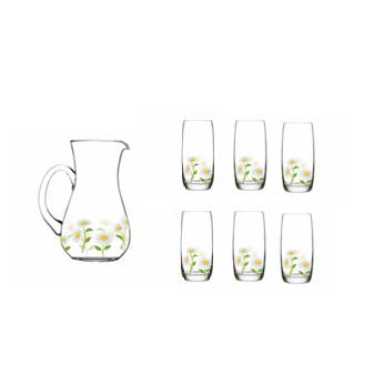 Jogo 7pcs Margarida - 1 Jarra + 6 Copos