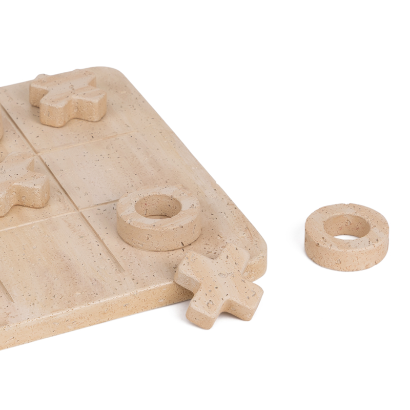 Jogo decorativo em poliresina - efeito travertino