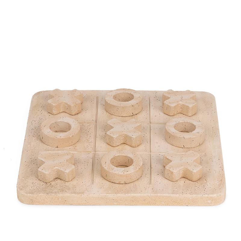 Jogo decorativo em poliresina - efeito travertino