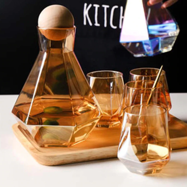 Kit 6 pcs - Jarra + Copos + Bandeja