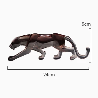 Escultura em fibra de resina Leopardo - *Versão Especial