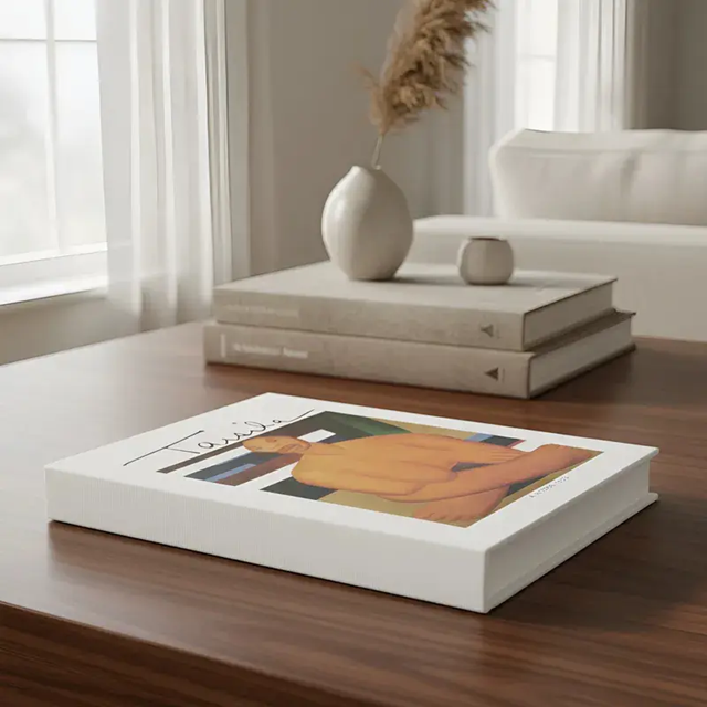 Livro caixa em mdf e canvas Tarsila - A Negra