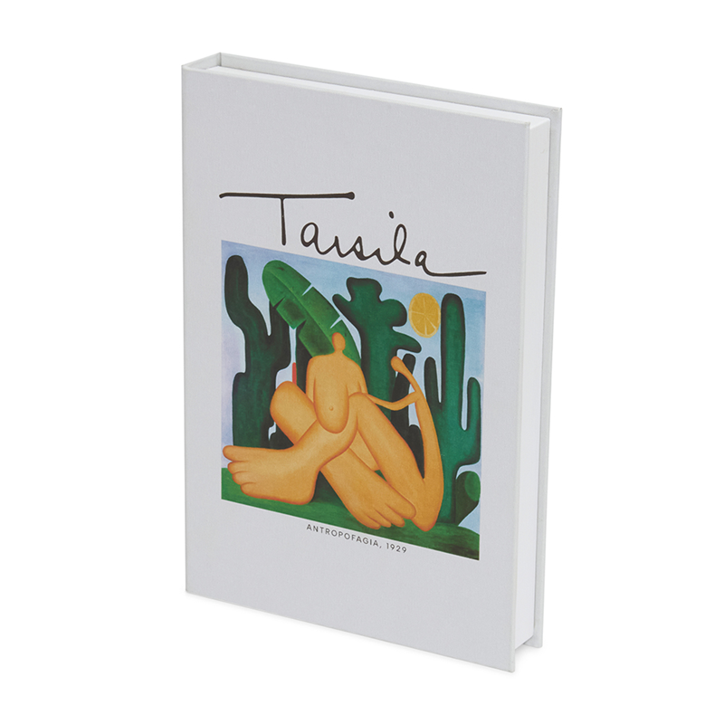 Livro caixa em mdf e canvas Tarsila - Antropofagia