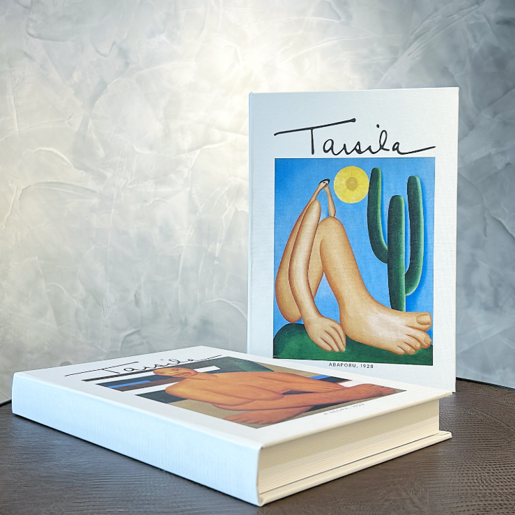 Livro caixa em mdf e canvas Tarsila - Abaporu