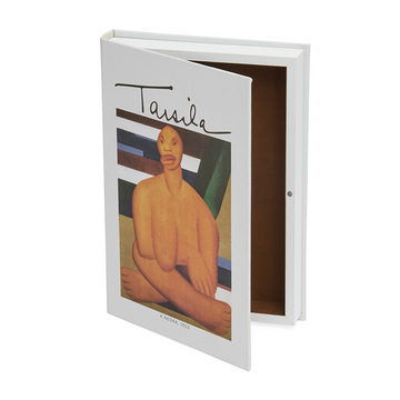 Livro caixa em mdf e canvas Tarsila - A Negra