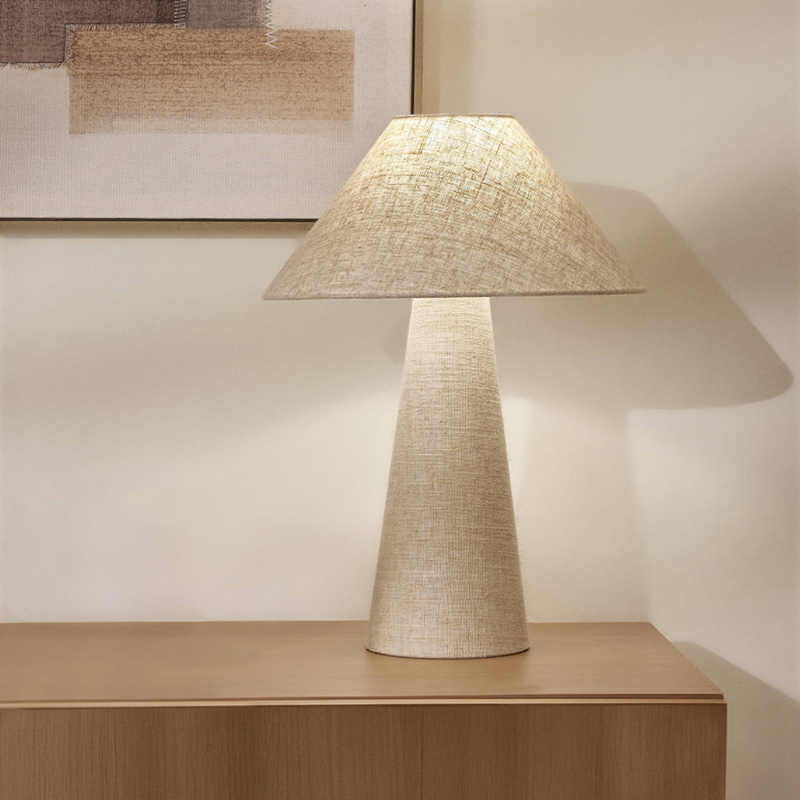 Luminária com revestimento em Linho - 47x33cm