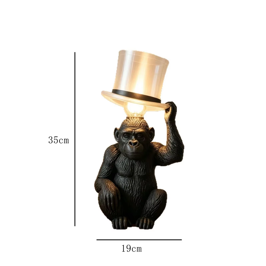 Luminária de mesa Macaco Chapéu - design contemporâneo