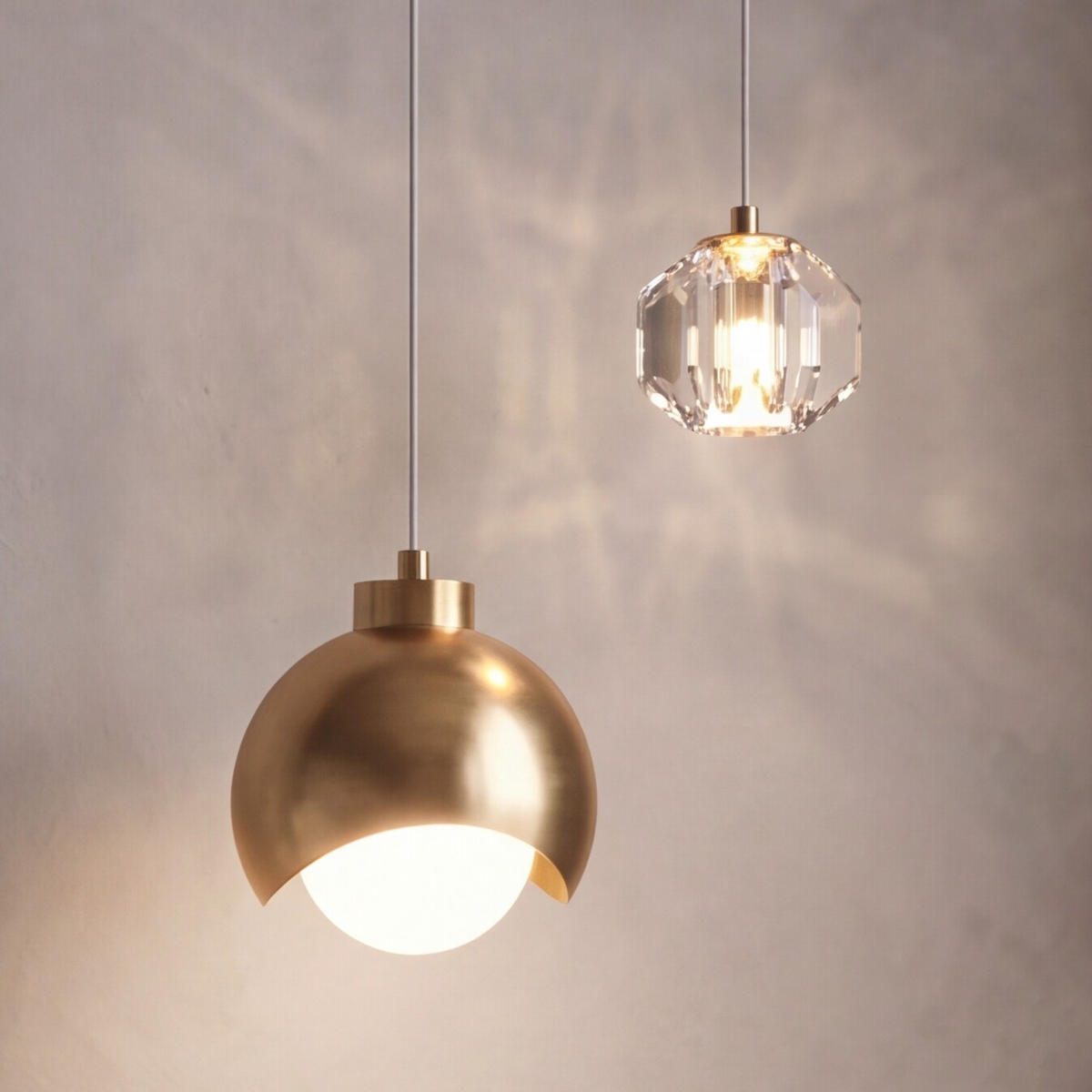 Pendente duplo Equilibrium - Metal & Cristal