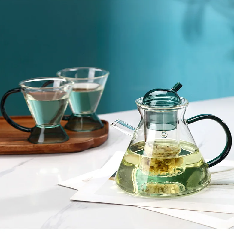 Bule com infusor & Xícaras Tóquio - Jogo 3pcs