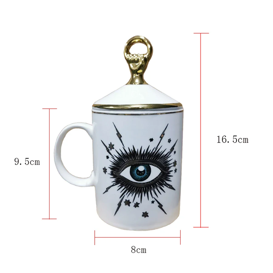 Caneca com tampa Third Eye - em porcelana