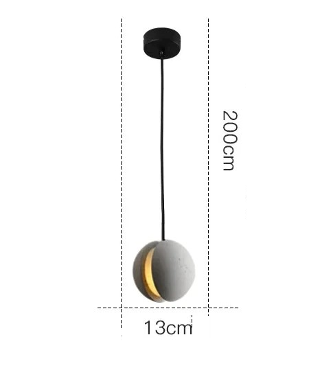 Pendentes Esfera efeito cimento - 02 Modelos