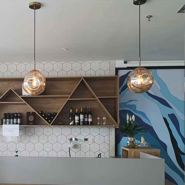 Pendente Jabuticaba efeito martelado - Ambar ou Cinza