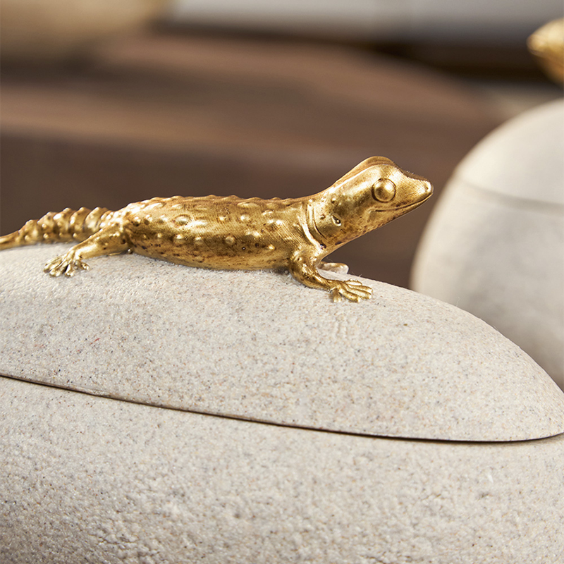 Pote decorativo Lizard - em resina