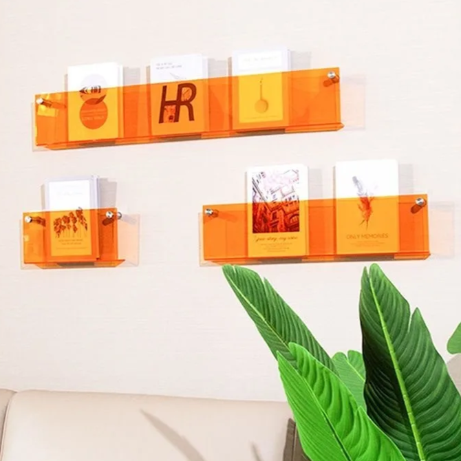 Prateleira Porta Livros em Acrílico