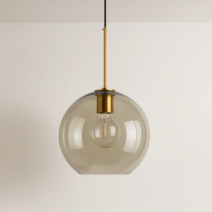 Pendentes Requinte - vidro ambar