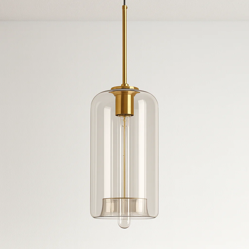 Pendentes Requinte - vidro ambar