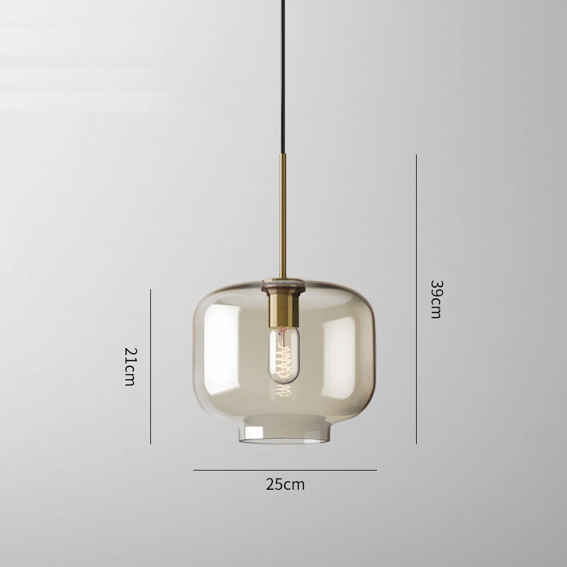 Pendentes Requinte - vidro ambar