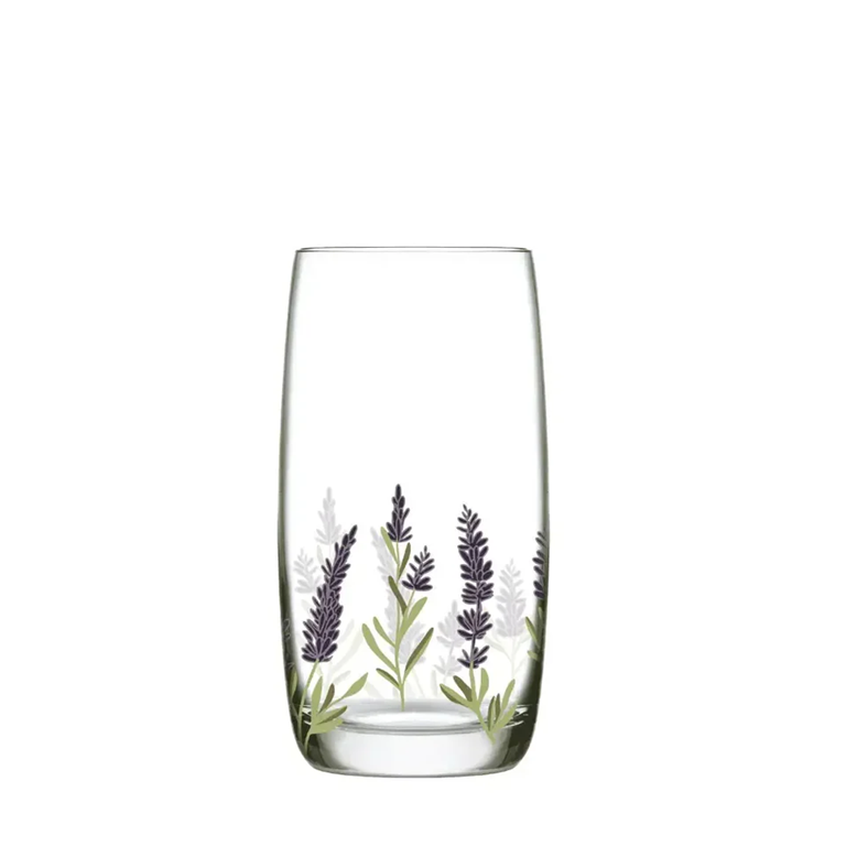 Jogo 6 Copos em cristal Lavanda - 370ml