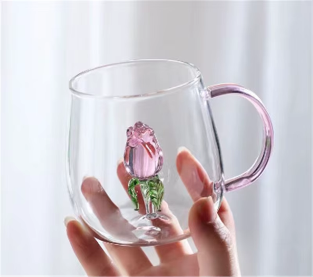 Taças Rosa de vidro - Individual ou Jogo 2pcs