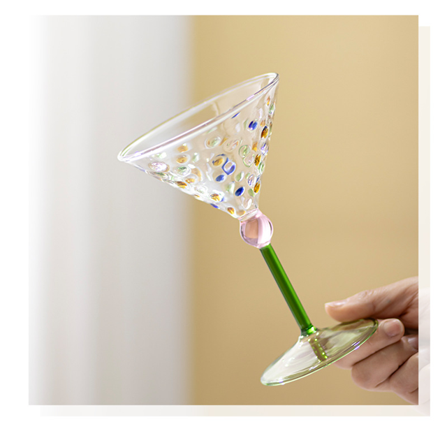 Taças Cocktail em vidro Bolinhas - 02 Cores