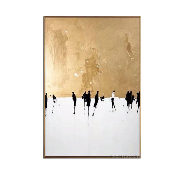 telas pintadas a mão Contemporânea Crowd - *óleo sobre tela