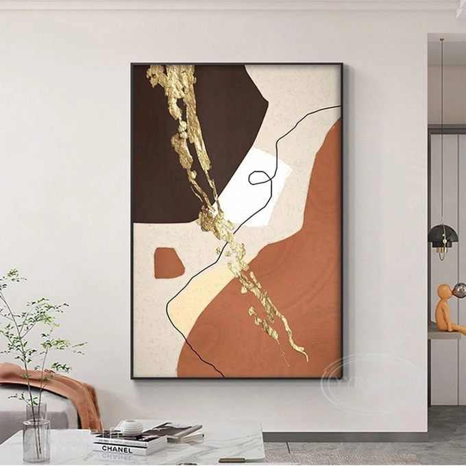 Tela tons terrosos  - Pintada a mão