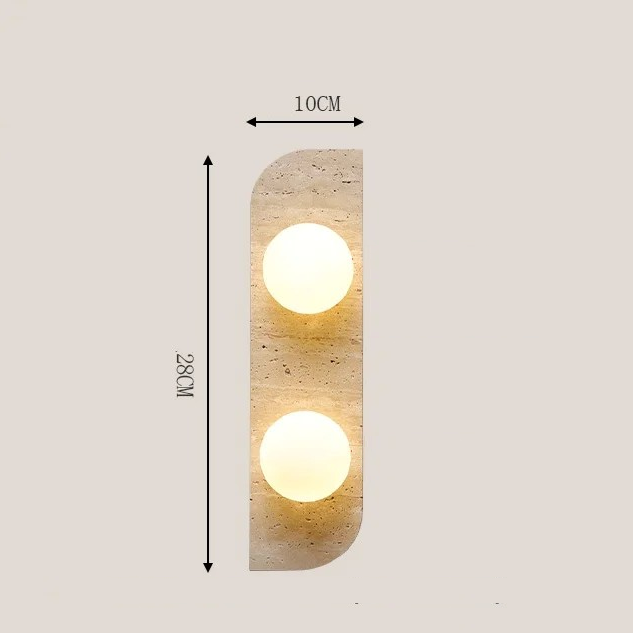 Arandelas Travertino - Linha Essenza - 03 Tamanhos