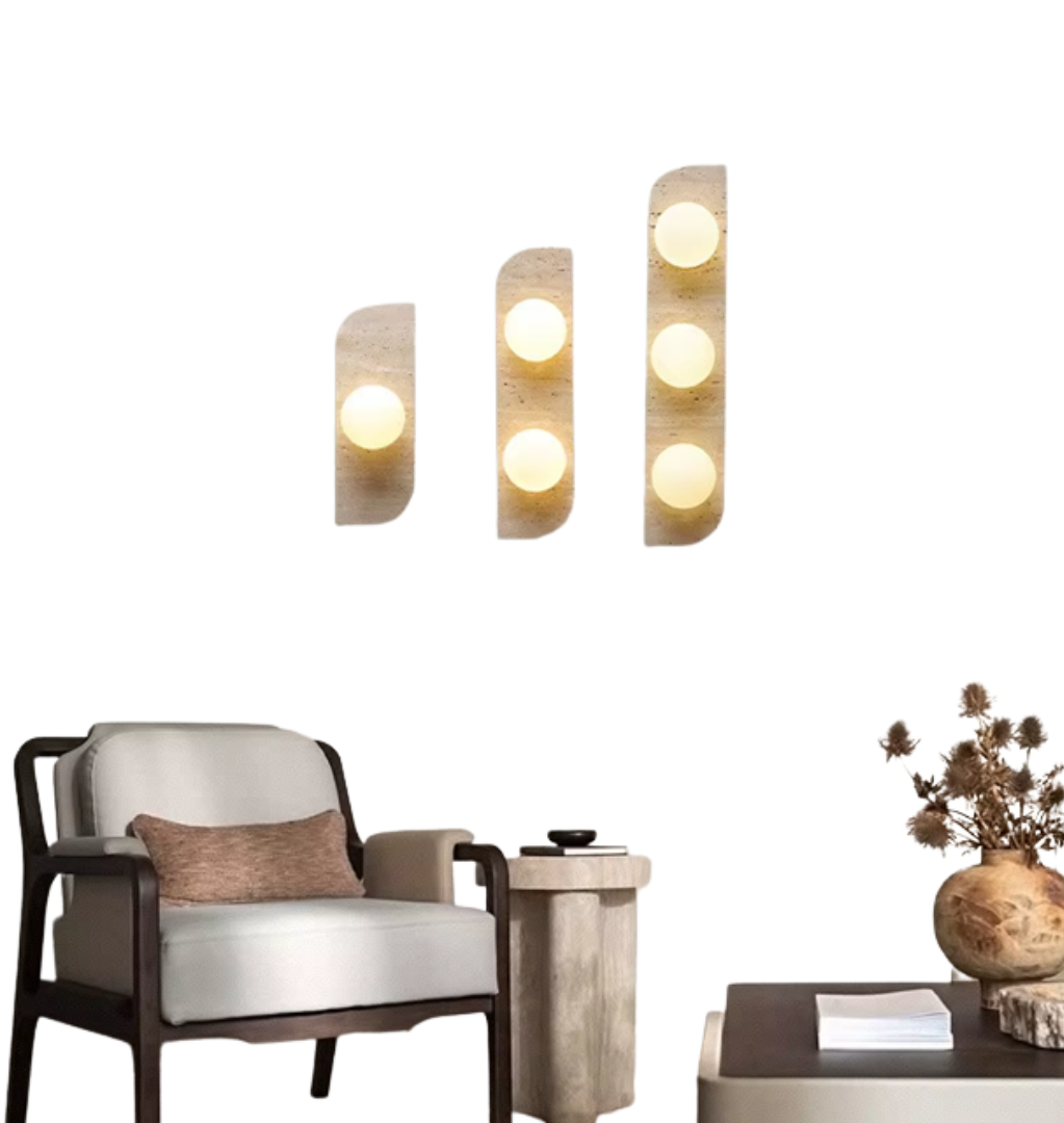 Arandelas Travertino - Linha Essenza - 03 Tamanhos