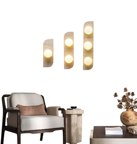 Arandelas Travertino - Linha Essenza - 03 Tamanhos