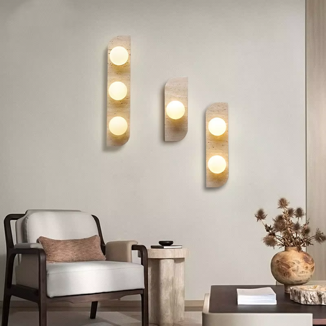 Arandelas Travertino - Linha Essenza - 03 Tamanhos