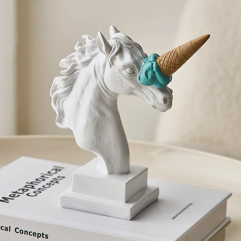 Escultura decorativa Ice cream Unicorn - pop design