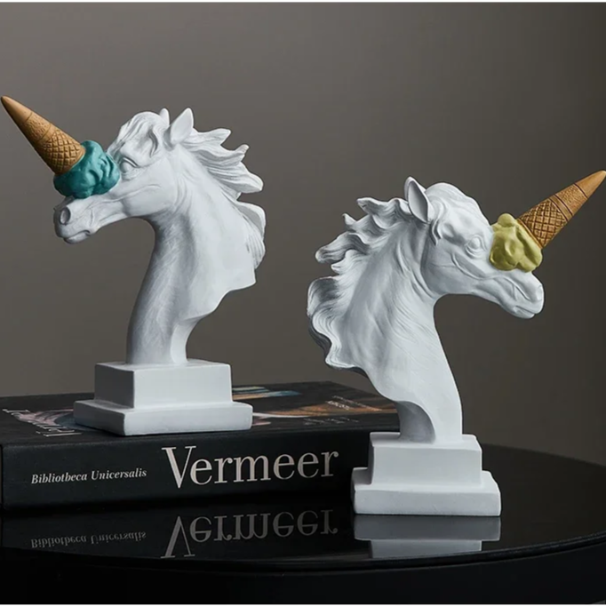 Escultura decorativa Ice cream Unicorn - pop design