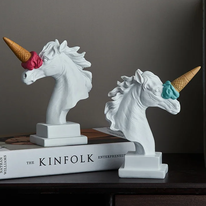 Escultura decorativa Ice cream Unicorn - pop design