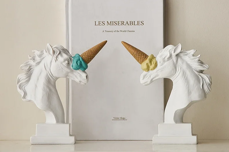 Escultura decorativa Ice cream Unicorn - pop design