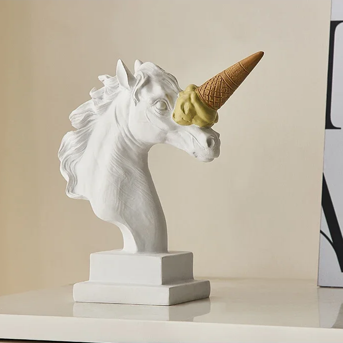 Escultura decorativa Ice cream Unicorn - pop design