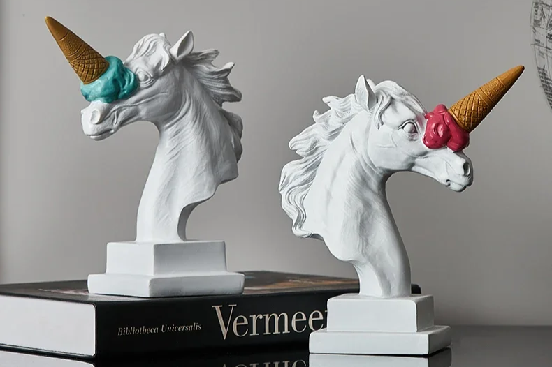 Escultura decorativa Ice cream Unicorn - pop design