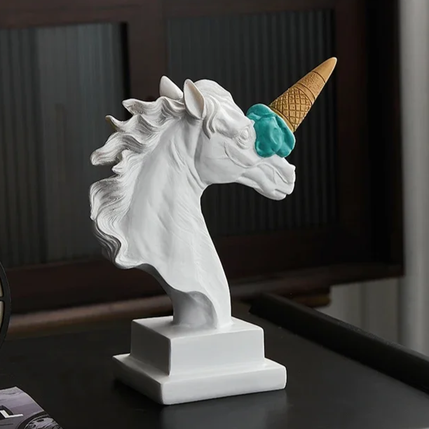 Escultura decorativa Ice cream Unicorn - pop design