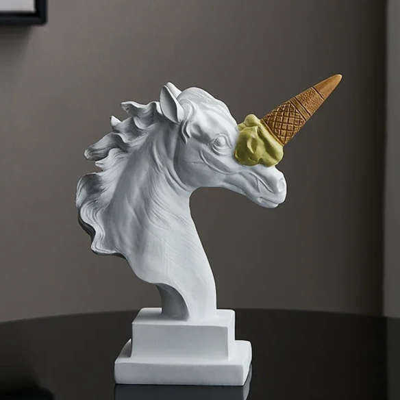 Escultura decorativa Ice cream Unicorn - pop design