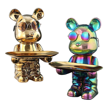 Escultura Porta-chaves Urso descolado - design moderno