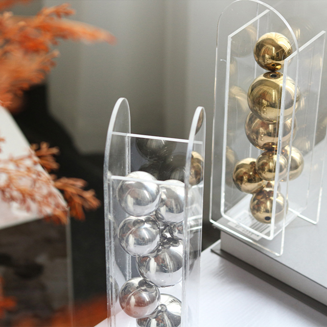 Vaso Acrílico com Bolas - 24cmx7.5cm