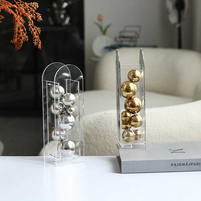 Vaso Acrílico com Bolas - 24cmx7.5cm