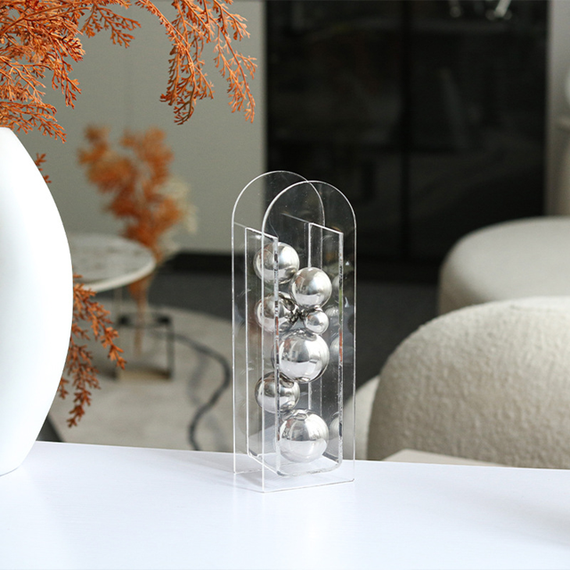 Vaso Acrílico com Bolas - 24cmx7.5cm