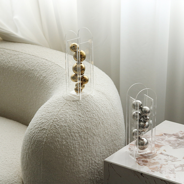 Vaso Acrílico com Bolas - 24cmx7.5cm